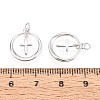 925 Sterling Silver Ring with Cross Pendants STER-N016-103P-3
