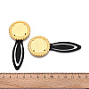 Alloy & Iron Bookmark Cabochon Settings PALLOY-N184-09G-3