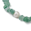 Natural Green Aventurine Chips Stretch Bracelets for Women BJEW-JB11343-09-3