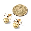 Brass Bowknot with 304 Stainless Steel Heart Dangle Stud Dangle Earrings EJEW-TA00328-3
