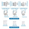 1 Box 9Pcs 304 Stainless Steel Cuff Pad Ring Settings DIY-PJ0001-11-12