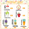 7Pcs 7 Styles Handmade Porcelain Pendants PALLOY-SW00138-2