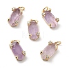 Faceted Natural Amethyst Pendants KK-Z137-14G-03-1