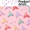 24Pcs 6 Colors Transparent Spray Painted Glass Pendants GLAA-FS0001-90-3