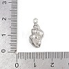 Shell Shape Brass ABS Imitation Pearl Pendants KK-I352-04C-P-3