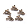 Tibetan Style Alloy Puppy Pendants TIBEP-0399-AB-LF-2