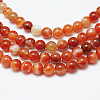 Natural Red Agate Bead Strands G-G880-05-10mm-1