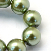 Baking Painted Pearlized Glass Pearl Round Bead Strands HY-Q003-6mm-49-3