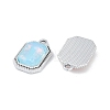 UV Plating Alloy with Mixed Color Glass Rhinestone Pendants FIND-M018-38P-2