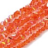 Electroplate Transparent Glass Beads Strands EGLA-P061-04C-AB05-1