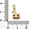 Brass Micro Pave Clear Cubic Zirconia Pendants ZIRC-I070-082G-3