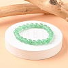 Dyed Natural Green Aventurine Beads Stretch Bracelets X-BJEW-Q305-4