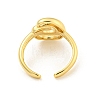 Brass Letter Open Cuff Rings for Women RJEW-G313-01G-G-3