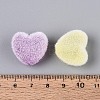 Flocking Opaque Acrylic Heart Beads OACR-T030-09M-4