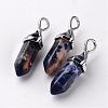 Bullet Natural Sodalite Pointed Pendants G-E332-A04-1