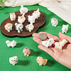 Resin Flocking Dog Pendants RESI-TAC0012-21-6