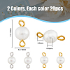 40Pcs 2 Colors Natural Freshwater Pearl Connector Charms PALLOY-AB00067-2