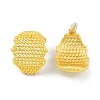 Hollow Camber Brass Stud Earrings EJEW-Q391-21G-03-3