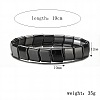 Synthetic Non-magnetic Hematite Beads Stretch Bracelets for Men PZ7053-2-2