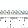 Transparent Electroplate Glass Beads Strands GLAA-T032-T8mm-C04-4