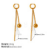 304 Stainless Steel Hoop Dangle Earrings WGF2ED8-02-1