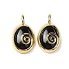 Natural Black Onyx(Dyed & Heated) Oval Pendants G-K371-01G-08-1