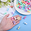 90Pcs 9 Styles Opaque Acrylic European Beads OACR-HY0001-30-3