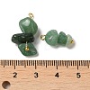 Natural Green Aventurine Pendants KK-P242-31G-04-3