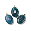 Natural Apatite & Cubic Zirconia Pendants X-G-Z076-01G-09-1
