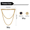 1Pc Brass Hanging Chains Collar Pins Tie Clips DIY-CA0005-89G-2