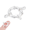 1Pc 925 Sterling Silver Large Spring Ring Clasps STER-NB0001-12A-1
