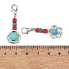 16Pcs 4 Styles Synthetic Turquoise Pendant Decorations HJEW-JM04856-5