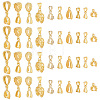   60Pcs 10 Styles Brass Ice Pick Pinch Bails for Pendant Making KK-PH0009-95-1