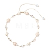 Ocean Starfish Turtle Synthetic Turquoise & Round Moonstone Beaded Adjustable Waxed Nylon Cord Necklaces for Women NJEW-TA00234-2