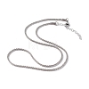 Non-Tarnish 304 Stainless Steel Bone Rope Chain Necklace for Women NJEW-I121-01B-P-1