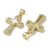 Brass Micro Pave Cubic Zirconia Pendants KK-G485-29B-G-2
