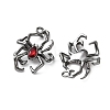 Alloy & Ruby Rhinestone Pendants FIND-G118-07B-02-2
