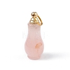 Natural Rose Quartz Openable Perfume Bottle Pendants G-H284-01C-G-1
