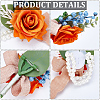 2Pcs 2 Style Silk Cloth & Plastic Imitation Flower Corsage Boutonniere & Wrist Corsage JEWB-CP0001-27B-5
