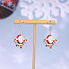 Christmas Theme Alloy Enamel Dangle Earrings FS-WGBB05F-21-1
