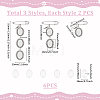 Iron Oval Link Brooch Base Settings AJEW-UN00044-01-4