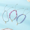 Mixed Stone Braided Bead Bracelets BJEW-JB12958-01-1