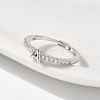 S925 Sterling Silver Adjustable Letter Rings for Women RJEW-M068-01P-A-5