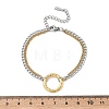 Two Tone 304 Stainless Steel Curb Chain Double Layers Bracelets BJEW-P396-01B-A-5