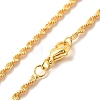 2mm Rack Plating Brass Singapore Chain Necklaces for Women Men MAK-L044-27G-2