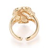 Brass Micro Pave Cubic Zirconia Cuff Open Rings KK-T080-36G-3