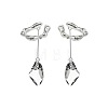 Alloy & Glass Cuff Earrings WG972F7-01-5