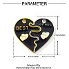 304 Stainless Steel Enamel Pendants STAS-OY003-24GP-3