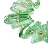 Electroplated Natural Quartz Crystal Beads Strands G-F800-F16-3