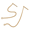 Brass Stud Earring Findings KK-TA0007-12G-4